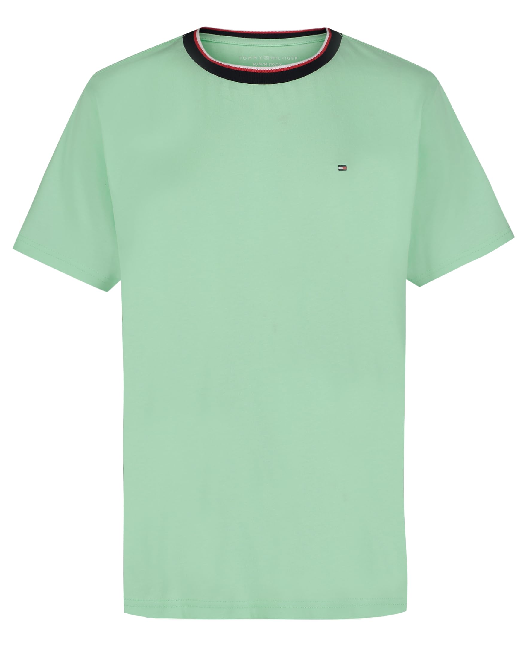 Tommy Hilfiger Boys' Short Sleeve YD Ringer Crew Neck T-Shirt, Soft, Comfortable, Relaxed Fit